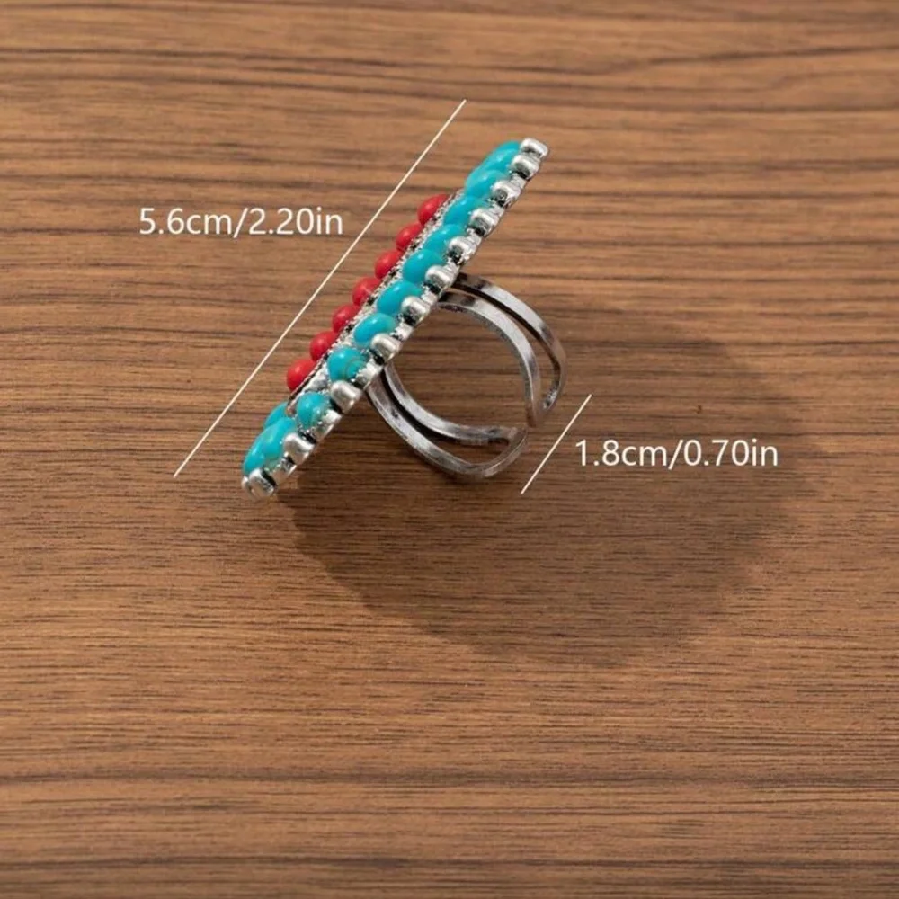 Bohemian Western Multi-Color Statement Rings
